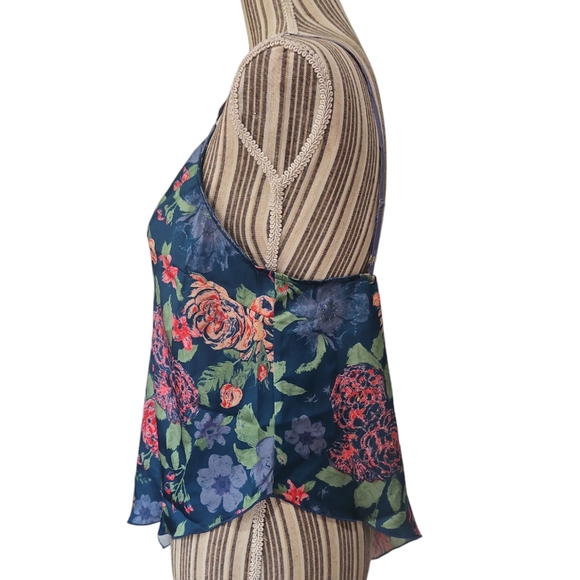 Free People Intimately Women Multicolor Flower Spaghetti straps  Tank top Size S - Picture 7 of 12